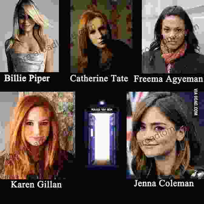 A Group Of Women From Doctor Who, Including Rose Tyler, Martha Jones, Donna Noble, Amy Pond, And River Song. Chicks Unravel Time: Women Journey Through Every Season Of Doctor Who