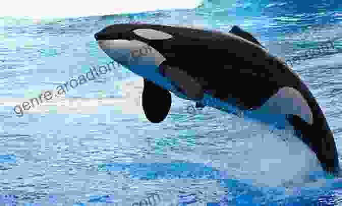 A Leaping Orca Breaking Through The Water's Surface. Cougar Frenzy (Orca Echoes)