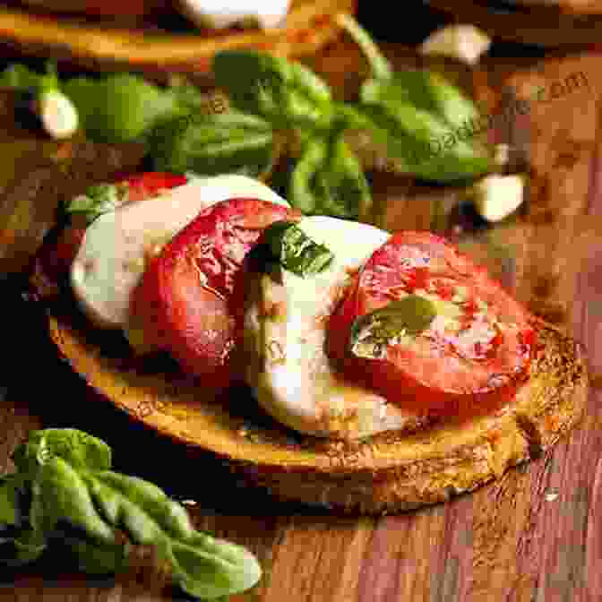 A Plate Of Bruschetta With Tomatoes, Basil, And Mozzarella The Ultimate Healthy New Year S Eve Menu: New Year S Eve Recipes To End The Year Right: New Year Cooking