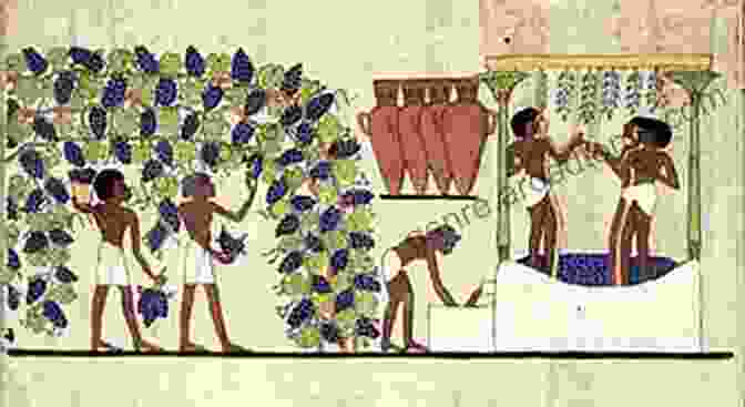 Ancient Winemaking Scene Depicting People Crushing Grapes And Fermenting Wine In Clay Pots Wine: The Source Of Civilization