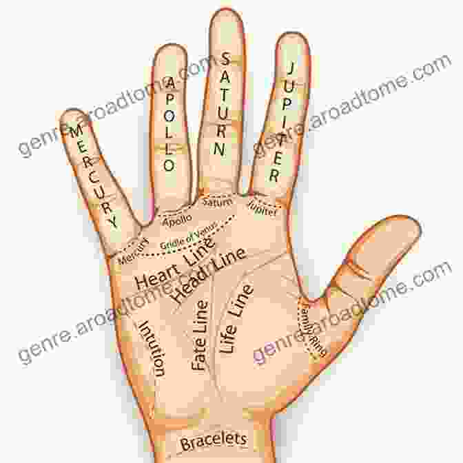 Close Up Of A Hand With Lines And Markings, Revealing The Secrets Of Palmistry Astrology Palmistry: The Classics