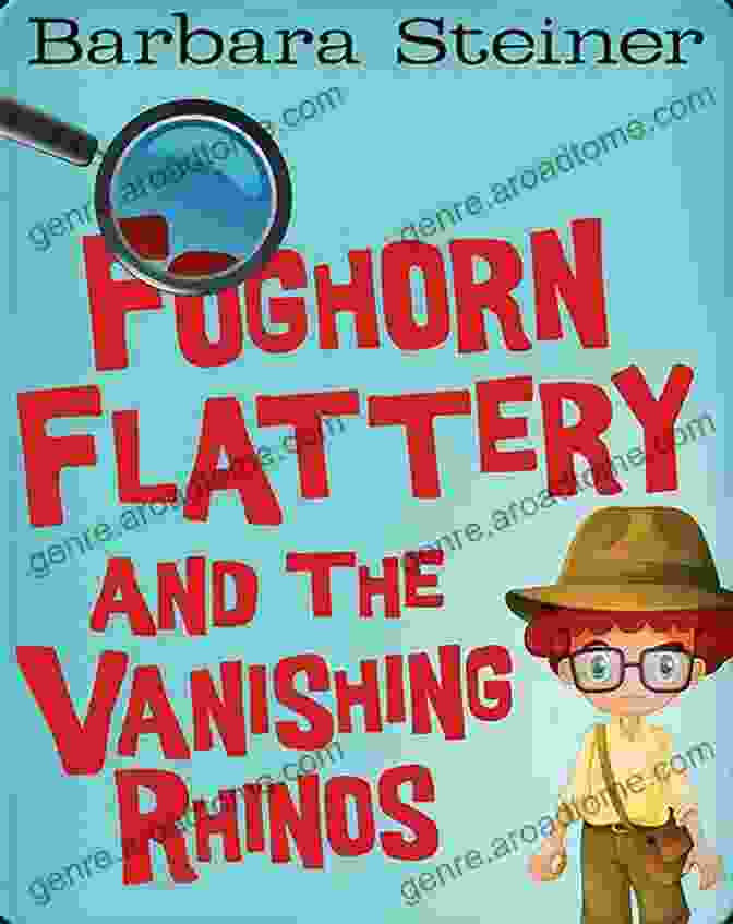 Foghorn Flattery And The Vanishing Rhinos Book Cover Featuring A Curious Rhino Calf Peeking Through The Jungle Foliage Foghorn Flattery And The Vanishing Rhinos