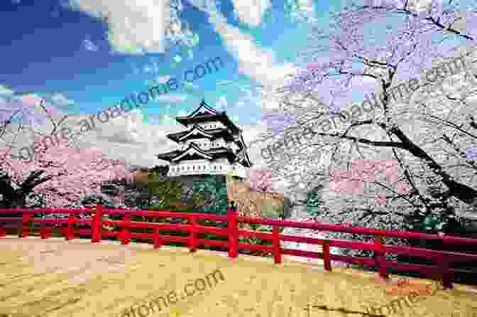 Sakura Blossoms Blooming Against A Backdrop Of Traditional Japanese Architecture Glimpses Of The Orient : Or The Manners Customs Life And History Of The People Of China Japan And Corea The Philippine Caroline And Ladrone Islands