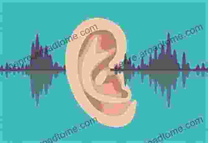 Tinnitus Guide Book Cover: Ear With Sound Waves And Calming Colors Living With Tinnitus: A Practical Guide To Understanding Treating And Coping With Tinnitus