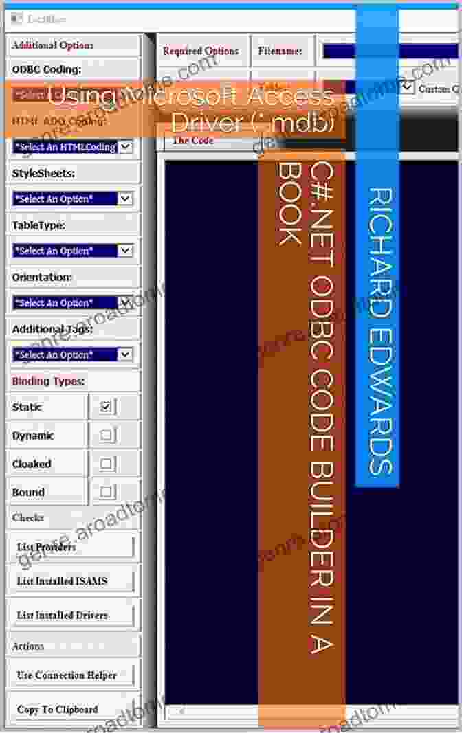 Using Microsoft Access Driver Mdb Book Cover C# NET ODBC CODE BUILDER IN A BOOK: Using Microsoft Access Driver (* Mdb)