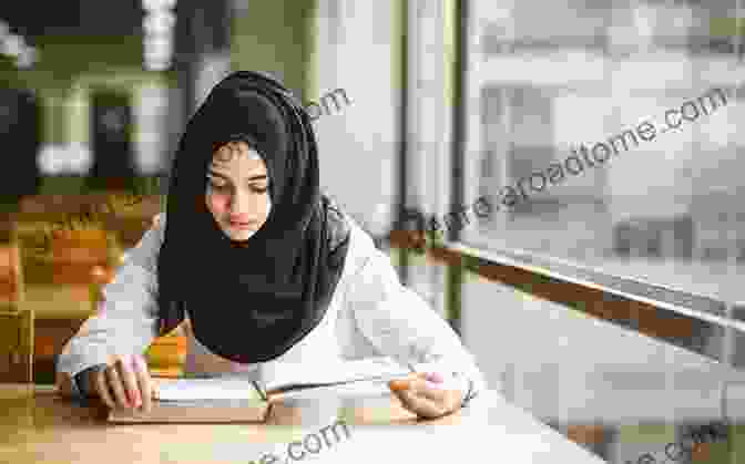 Young Muslim Woman Smiling And Reading A Book, Representing The Joy Of Discovery And Empowerment Through Literature. The Perplexity Of A Muslim Woman: Over Inheritance Marriage And Homosexuality