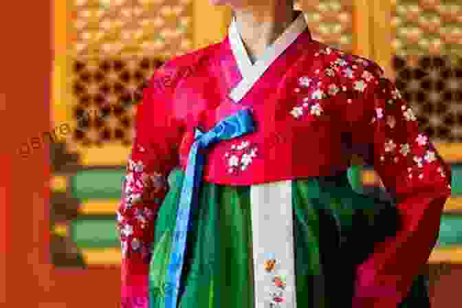 Young Woman Wearing A Traditional Korean Hanbok Amidst A Backdrop Of Blooming Cherry Blossoms Glimpses Of The Orient : Or The Manners Customs Life And History Of The People Of China Japan And Corea The Philippine Caroline And Ladrone Islands